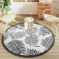vidaXL Alfombra de exterior PP blanco y negro Ø160 cm vidaXL Alfombra de exterior PP blanco y negro Ø160 cm