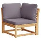 vidaXL Set de muebles de jardín 4 pzs y cojines madera maciza acacia