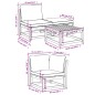 vidaXL Set de muebles de jardín 4 pzs y cojines madera maciza acacia