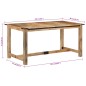 vidaXL Mesa de comedor madera maciza de mango 160x80x75 cm