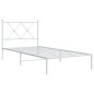 vidaXL Estructura de cama de metal con cabecero blanco 90x200 cm vidaXL Estructura de cama de metal con cabecero blanco 90x200 cm