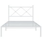 vidaXL Estructura de cama de metal con cabecero blanco 100x200 cm vidaXL Estructura de cama de metal con cabecero blanco 100x200 cm