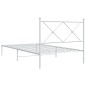 vidaXL Estructura de cama de metal con cabecero blanco 100x200 cm vidaXL Estructura de cama de metal con cabecero blanco 100x200 cm