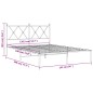 vidaXL Estructura de cama de metal con cabecero blanca 135x190 cm