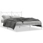 vidaXL Estructura de cama con cabecero metal blanca 140x200 cm vidaXL Estructura de cama con cabecero metal blanca 140x200 cm
