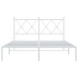 vidaXL Estructura de cama con cabecero metal blanca 140x200 cm vidaXL Estructura de cama con cabecero metal blanca 140x200 cm