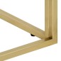 vidaXL Mesa de centro acero inoxidable madera maciza traviesa dorado vidaXL Mesa de centro acero inoxidable madera maciza traviesa dorado
