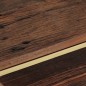 vidaXL Mesa de centro acero inoxidable madera maciza traviesa dorado vidaXL Mesa de centro acero inoxidable madera maciza traviesa dorado