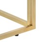 vidaXL Mesa de centro acero inoxidable madera maciza traviesa dorado vidaXL Mesa de centro acero inoxidable madera maciza traviesa dorado