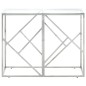 vidaXL Mesa consola acero inoxidable plateado y vidrio templado vidaXL Mesa consola acero inoxidable plateado y vidrio templado