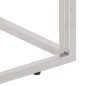 vidaXL Mesa consola acero inoxidable plateado y vidrio templado vidaXL Mesa consola acero inoxidable plateado y vidrio templado