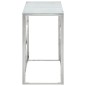 vidaXL Mesa consola acero inoxidable plateado y vidrio templado vidaXL Mesa consola acero inoxidable plateado y vidrio templado