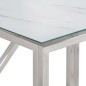 vidaXL Mesa consola acero inoxidable plateado y vidrio templado vidaXL Mesa consola acero inoxidable plateado y vidrio templado