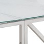 vidaXL Mesa consola acero inoxidable plateado y vidrio templado vidaXL Mesa consola acero inoxidable plateado y vidrio templado