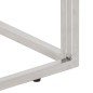 vidaXL Mesa consola acero inoxidable plateado y vidrio templado vidaXL Mesa consola acero inoxidable plateado y vidrio templado