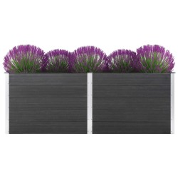 vidaXL Arriate de WPC gris 250x100x91 cm