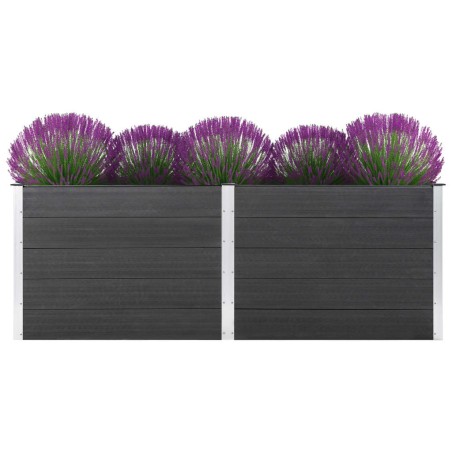 vidaXL Arriate de WPC gris 250x100x91 cm