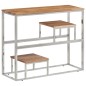 vidaXL Mesa consola acero inoxidable y madera maciza acacia plateada vidaXL Mesa consola acero inoxidable y madera maciza acacia plateada