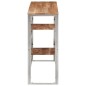 vidaXL Mesa consola acero inoxidable y madera maciza acacia plateada vidaXL Mesa consola acero inoxidable y madera maciza acacia plateada
