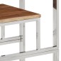 vidaXL Mesa consola acero inoxidable y madera maciza acacia plateada vidaXL Mesa consola acero inoxidable y madera maciza acacia plateada