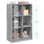 vidaXL Aparador alto con puertas madera gris Sonoma 68x37x109 cm vidaXL Aparador alto con puertas madera gris Sonoma 68x37x109 cm