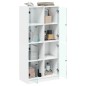 vidaXL Aparador alto con puertas madera ingeniería blanco 68x37x142 cm