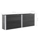 vidaXL Arriate de WPC gris 250x100x91 cm vidaXL Arriate de WPC gris 250x100x91 cm