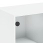 vidaXL Aparador alto con puertas madera ingeniería blanco 68x37x142 cm