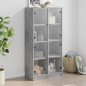 vidaXL Aparador alto con puertas madera gris hormigón 68x37x142 cm vidaXL Aparador alto con puertas madera gris hormigón 68x37x142 cm