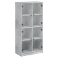 vidaXL Aparador alto con puertas madera gris hormigón 68x37x142 cm vidaXL Aparador alto con puertas madera gris hormigón 68x37x142 cm