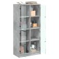 vidaXL Aparador alto con puertas madera gris hormigón 68x37x142 cm vidaXL Aparador alto con puertas madera gris hormigón 68x37x142 cm