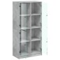 vidaXL Aparador alto con puertas madera gris hormigón 68x37x142 cm vidaXL Aparador alto con puertas madera gris hormigón 68x37x142 cm