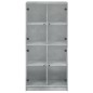 vidaXL Aparador alto con puertas madera gris hormigón 68x37x142 cm vidaXL Aparador alto con puertas madera gris hormigón 68x37x142 cm