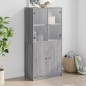 vidaXL Aparador alto con puertas madera gris Sonoma 68x37x142 cm vidaXL Aparador alto con puertas madera gris Sonoma 68x37x142 cm