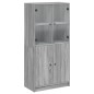 vidaXL Aparador alto con puertas madera gris Sonoma 68x37x142 cm vidaXL Aparador alto con puertas madera gris Sonoma 68x37x142 cm