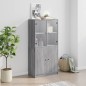 vidaXL Aparador alto con puertas madera gris Sonoma 68x37x142 cm vidaXL Aparador alto con puertas madera gris Sonoma 68x37x142 cm