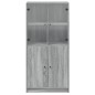 vidaXL Aparador alto con puertas madera gris Sonoma 68x37x142 cm vidaXL Aparador alto con puertas madera gris Sonoma 68x37x142 cm