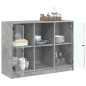 vidaXL Aparador madera de ingeniería gris hormigón 102x37x75,5 cm