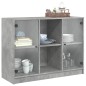 vidaXL Aparador madera de ingeniería gris hormigón 102x37x75,5 cm