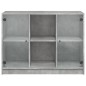 vidaXL Aparador madera de ingeniería gris hormigón 102x37x75,5 cm