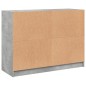 vidaXL Aparador madera de ingeniería gris hormigón 102x37x75,5 cm