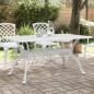 vidaXL Mesa de jardín aluminio fundido blanco 150x90x72 cm vidaXL Mesa de jardín aluminio fundido blanco 150x90x72 cm