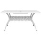 vidaXL Mesa de jardín aluminio fundido blanco 150x90x72 cm vidaXL Mesa de jardín aluminio fundido blanco 150x90x72 cm
