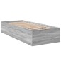 vidaXL Estructura de cama madera de ingeniería gris Sonoma 75x190 cm
