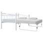 vidaXL Estructura de cama de acero blanco 180x200/90x200 cm