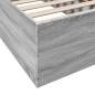 vidaXL Estructura de cama madera de ingeniería gris Sonoma 75x190 cm
