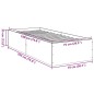 vidaXL Estructura de cama madera de ingeniería gris Sonoma 75x190 cm
