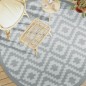 vidaXL Alfombra de exterior PP gris Ø200 cm vidaXL Alfombra de exterior PP gris Ø200 cm