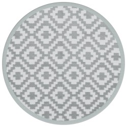 vidaXL Alfombra de exterior PP gris Ø200 cm