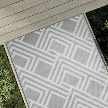 vidaXL Alfombra de exterior PP gris 120x180 cm